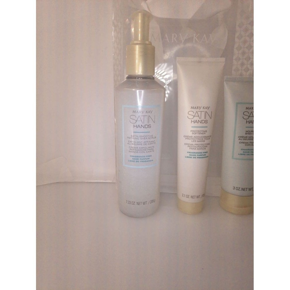 MARY KAY Satin Hands Pampering Set NWT White Fragrance-Free Shea Butter - Picture 4 of 7